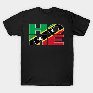 St Kitts Flag Collection Spelling HOME - Nevis - Soca Mode T-Shirt